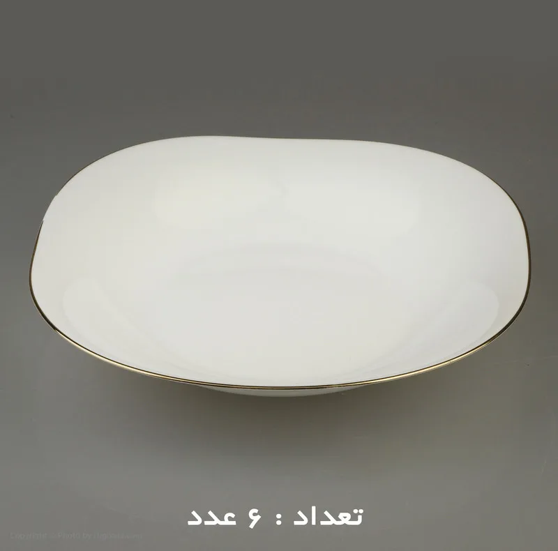 سرویس غذاخوری 26 پارچه دینو مدل مربع لب طلا