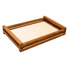 سینی دسته دار مدل وودلند سایز 31×23 سانتی متر