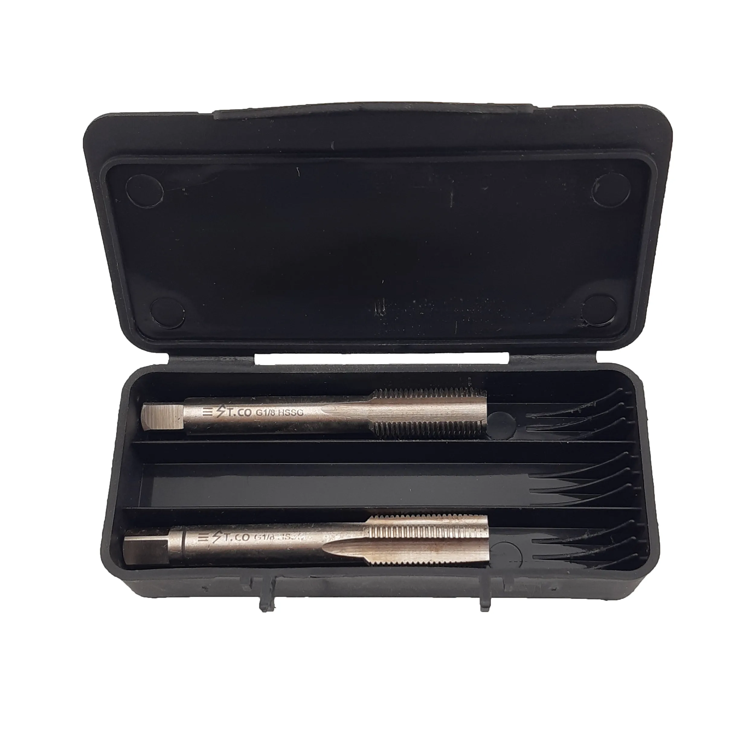 قلاویز دستی استیکو مدل G1/8-28 HSSG سایز 1/8 اینچ مجموعه 2 عددی