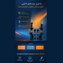 کمک فنر جلو و عقب استاندارد جی مناسب برای پراید بسته 4 عددی