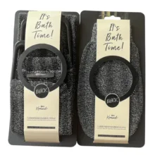 لیف ماساژ کارامل مدل CARBONIZED BAMBOO GLOVE بسته 2عددی