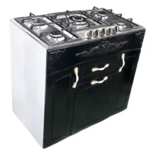 اجاق گاز 5 شعله هاکان مدل اجاق گاز چهار درب صفحه استیل اپکسی کوهان دار با ترموکوپل /TER57