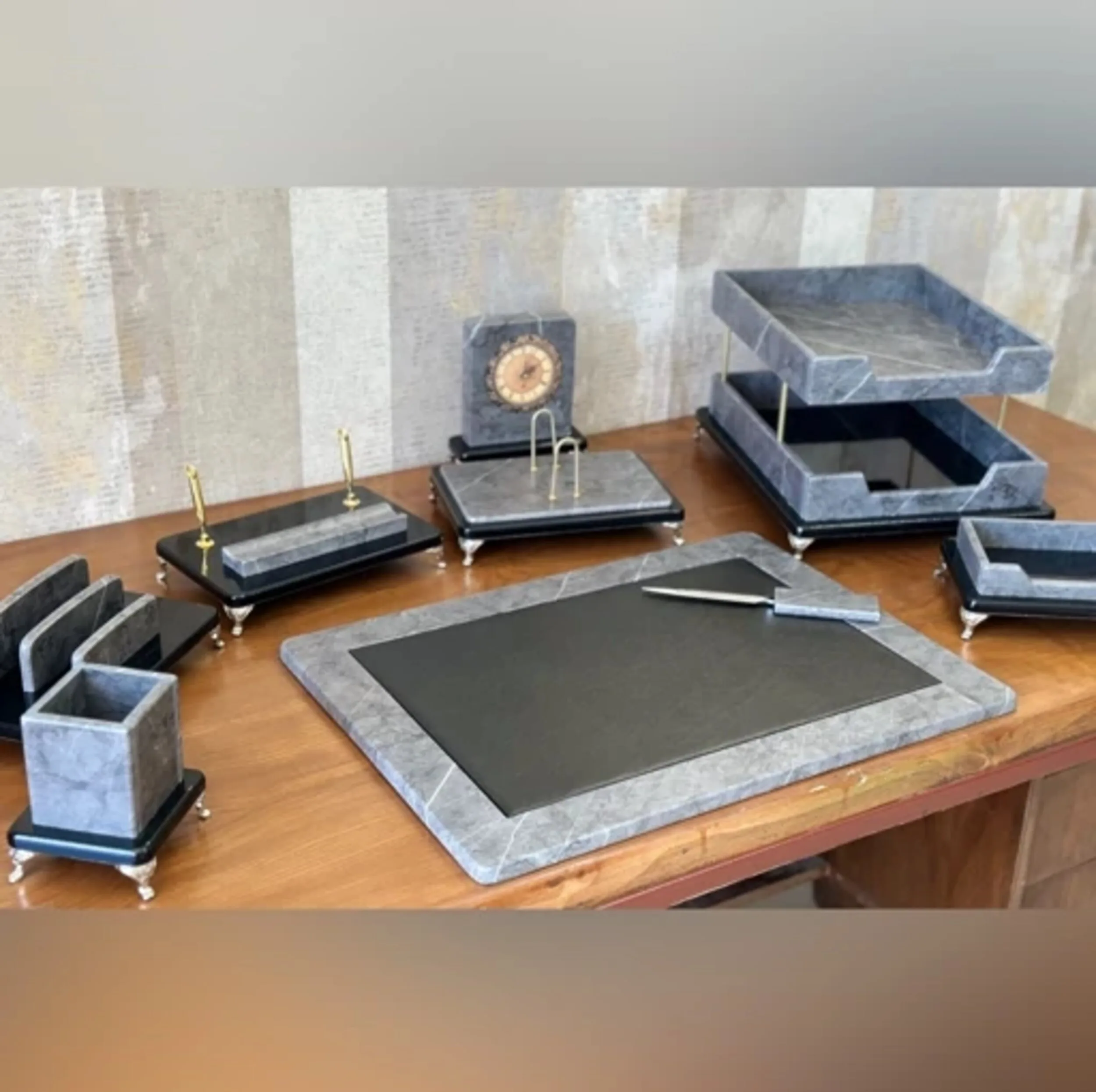 ست ۹ تکه لوازم اداری رومیزی مدل پایه دار مدیریتی کد 510P