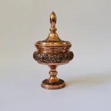 قندان قلمزنی مدل غزل گل کد  ZH431.1