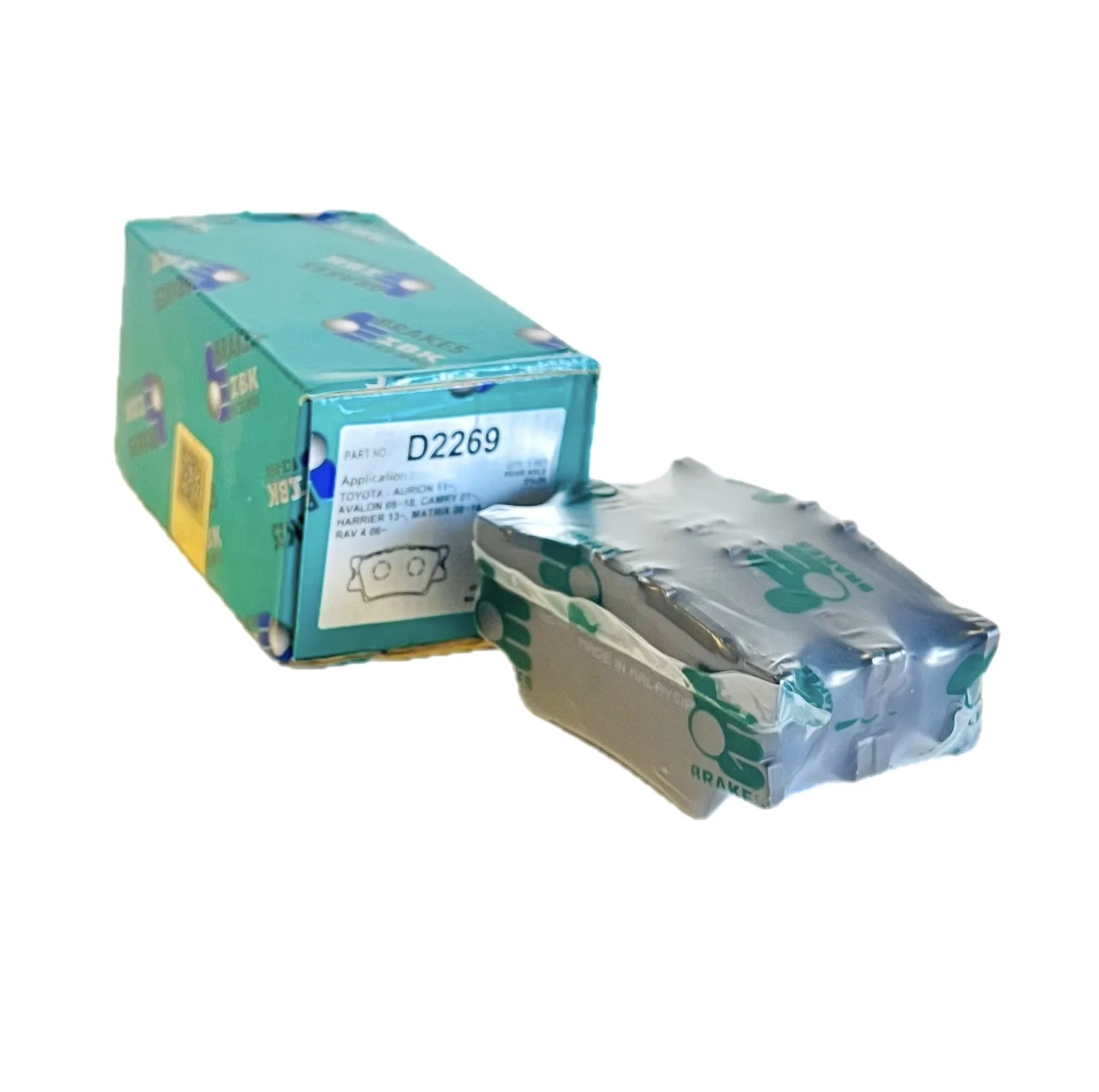 لنت ترمز عقب آی بی کی مدل D2269 دو جفت مناسب برای تویوتا کمری و تویوتا راوفور