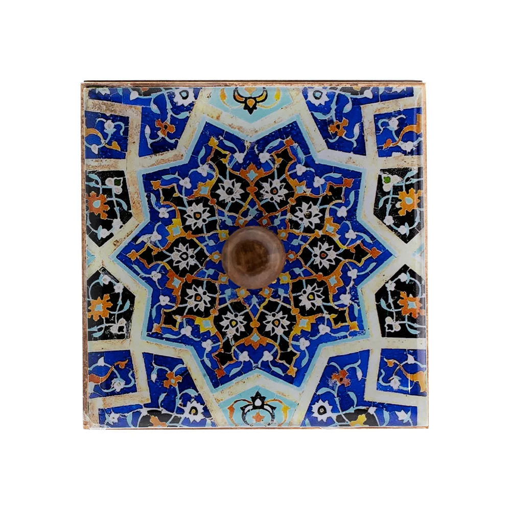 قندان چوبی داتینو مدل رزین طرح 21126