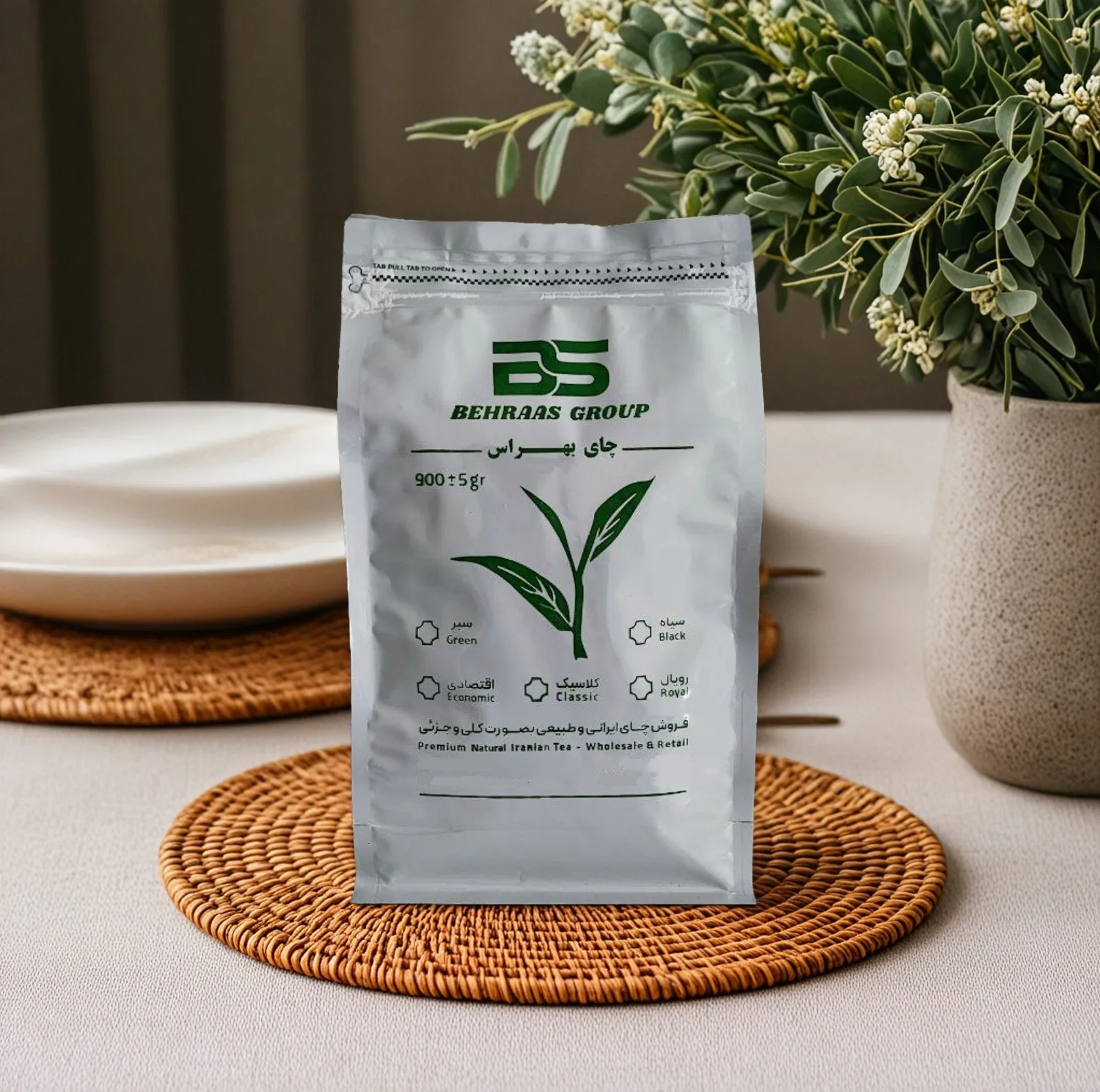 چای سیاه ایرانی کلاسیک گیلان بهراس - 900 گرم