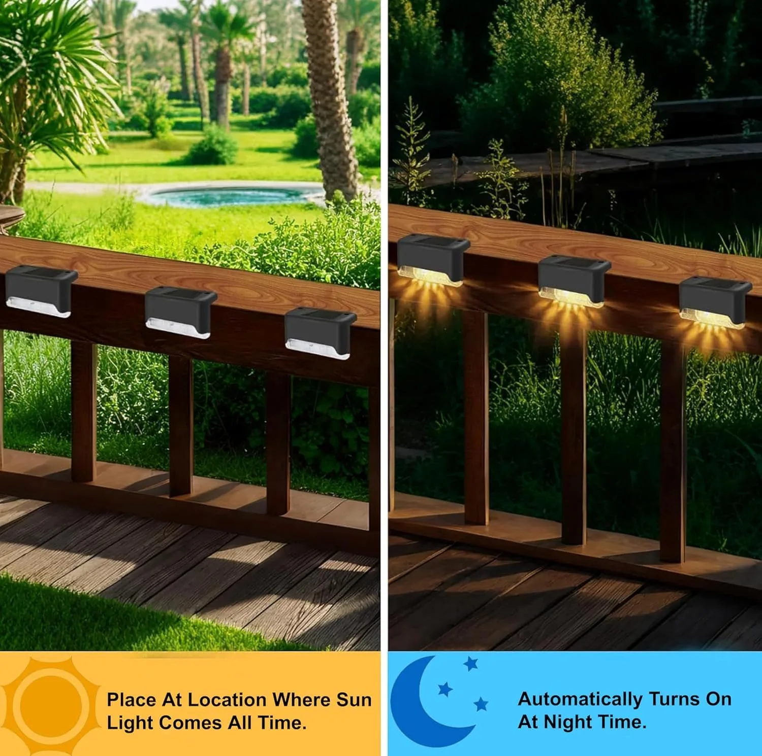 چراغ پارکی خورشیدی مدل Solar Deck بسته 4 عددی