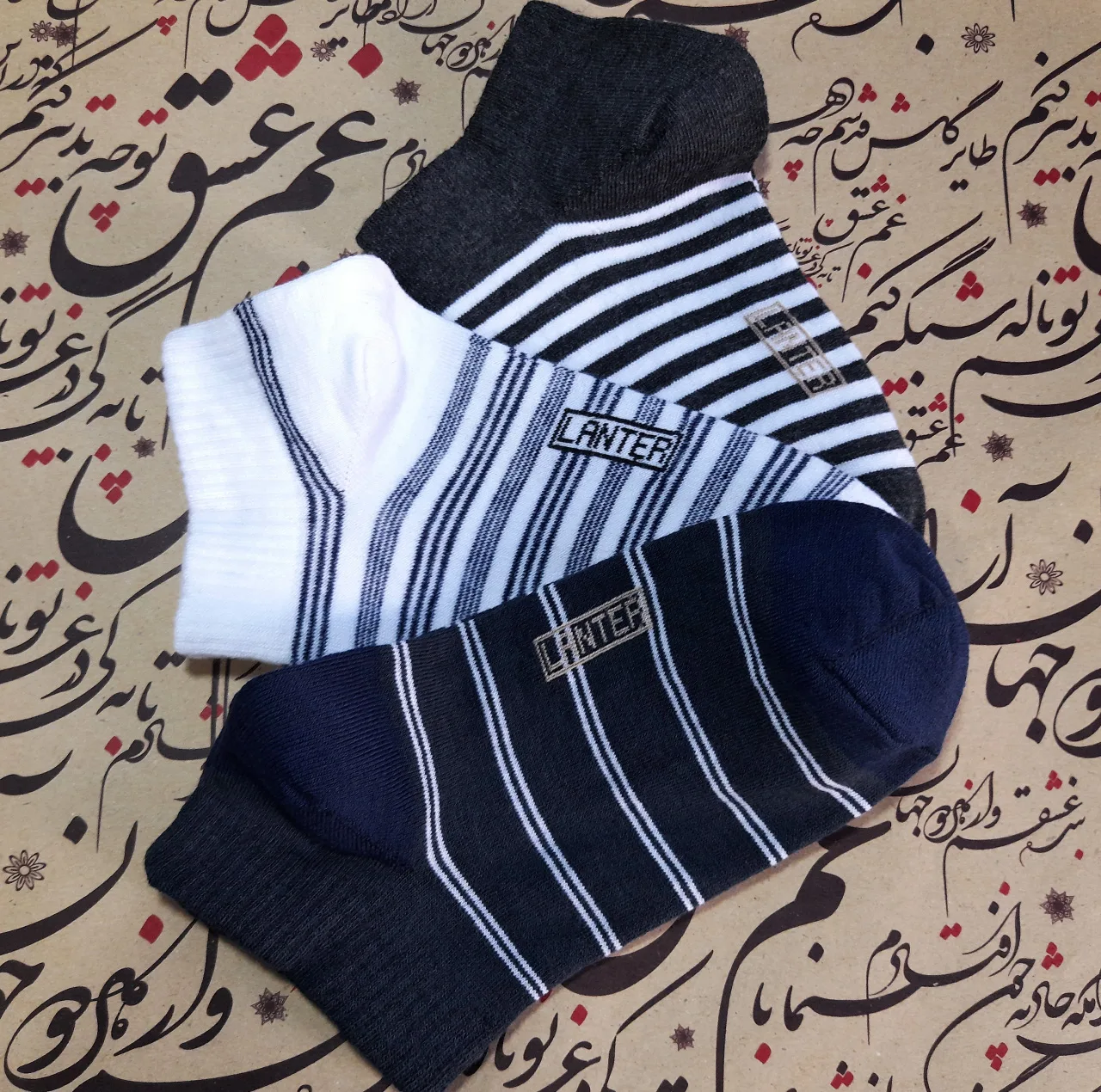 جوراب  دخترانه لنتر کد HX44 مجموعه 6 عددی