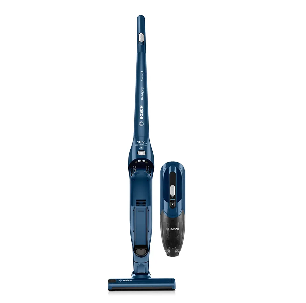 جارو شارژی عصایی بوش مدل BCHF2MX20 با باتری 20 ولت لیتیومی، مدت کارکرد تا 44 دقیقه، فناوری Easy Clean System، برس Electro برای سطوح مختلف، نازل منعطف، فیلتر قابل شستشو و دو سطح قدرت
