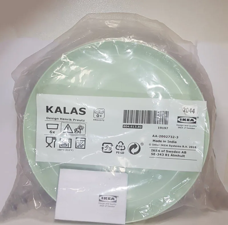 بشقاب کودک ایکیا مدل KALAS-80461380 بسته 6 عددی