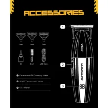 ماشین اصلاح موی سر و صورت شارژی وی جی ار مدل V-285t