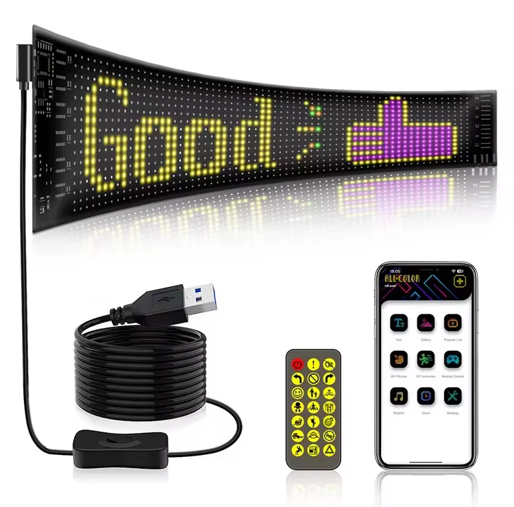 نمایشگر ال ای دی منعطف خودرو مدلFlexible LED Car Screen