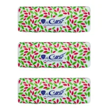 دستمال حوله ای دو لایه تکلان پاک طرح برگ بسته 3 عددی