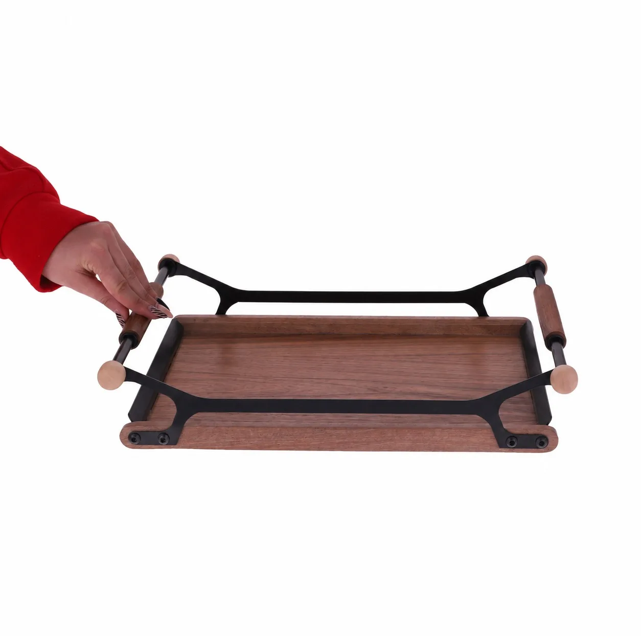 سینی دسته دار مدل چوبی سایز 35*25 سانتی متر