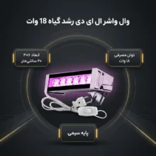 وال واشر ال ای دی رشد گیاه 18 وات مدل LP1001-18W