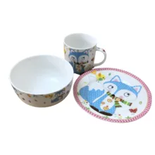 سرویس غذاخوری سه تکه کودک طرح روباه کد 5385