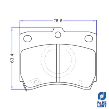 لنت ترمز جلو لنت پارس مدل PL21355 مناسب برای رنو پی کی