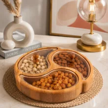 اردو خوری نیوهوم مدل چوبی ترمه سه خانه کد 1008