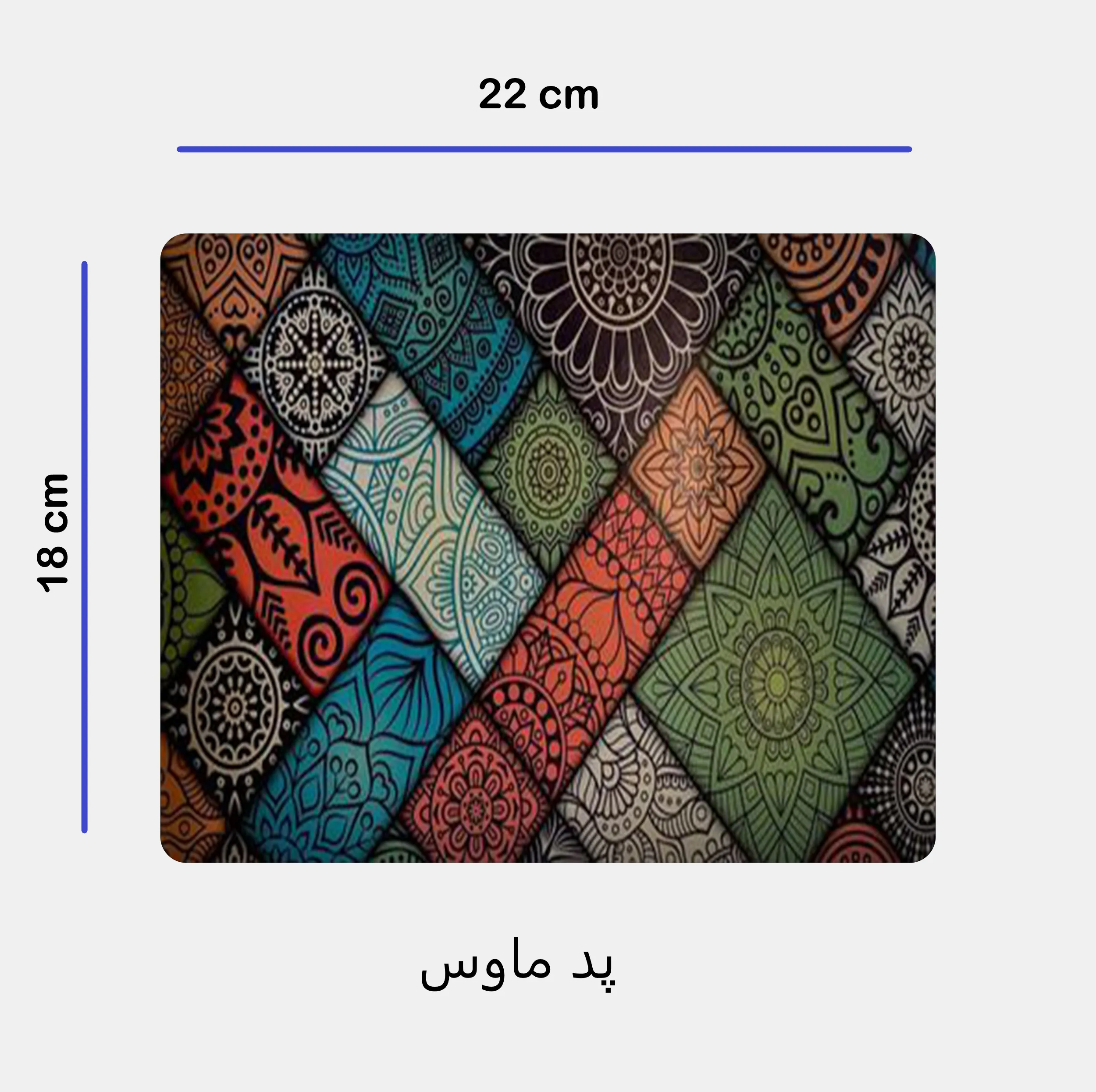 ست ماگ زیر لیوانی و پد ماوس مدل سنتی کد 142