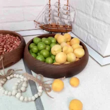 کاسه مدل چوبی طرح خمره‌ای کد ۲۵