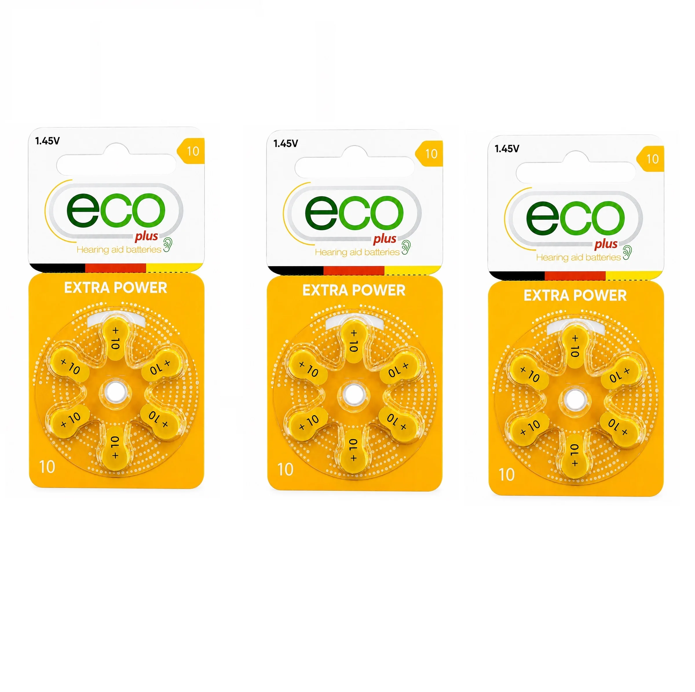 باتری سمعک اکو مدل eco plus 10 بسته 18 عددی