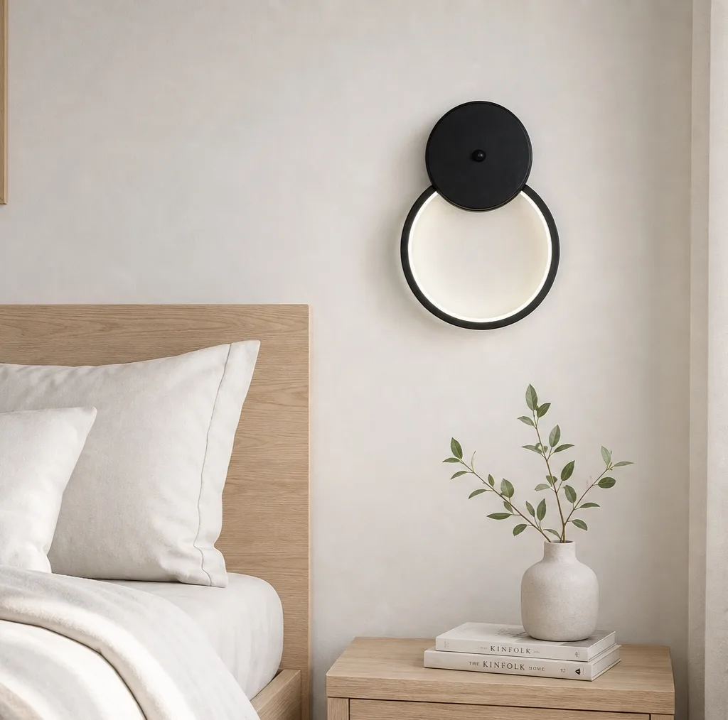 دیوارکوب 1 شعله نور از ما رشکان مدل circle.30
