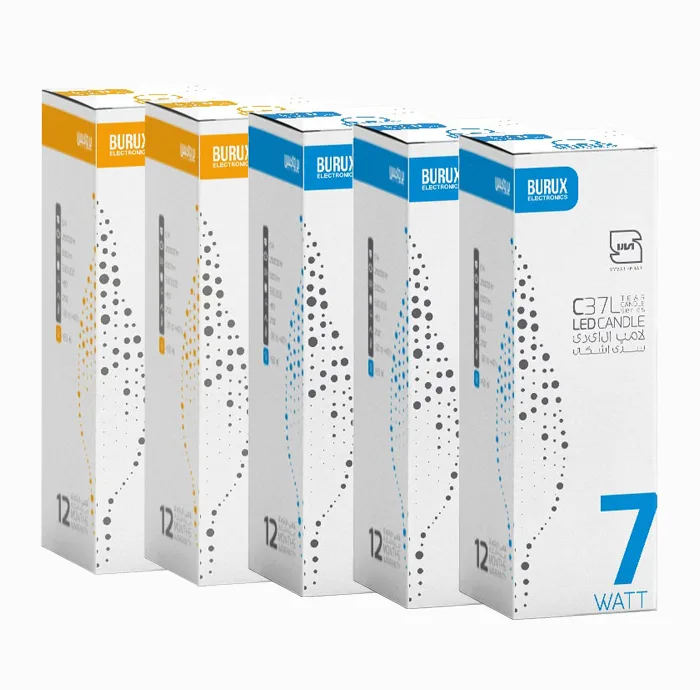 لامپ ال ای دی 7 وات بروکس مدل C37L-3b2 پایه E14 بسته 5 عددی
