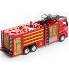 ماکت ماشین بازی ناب سل مدل آتشنشانی آبپاش موزیکال چراغ دار  fire fighting real waterpomp with light &sound با قابلیت آبپاشی واقعی