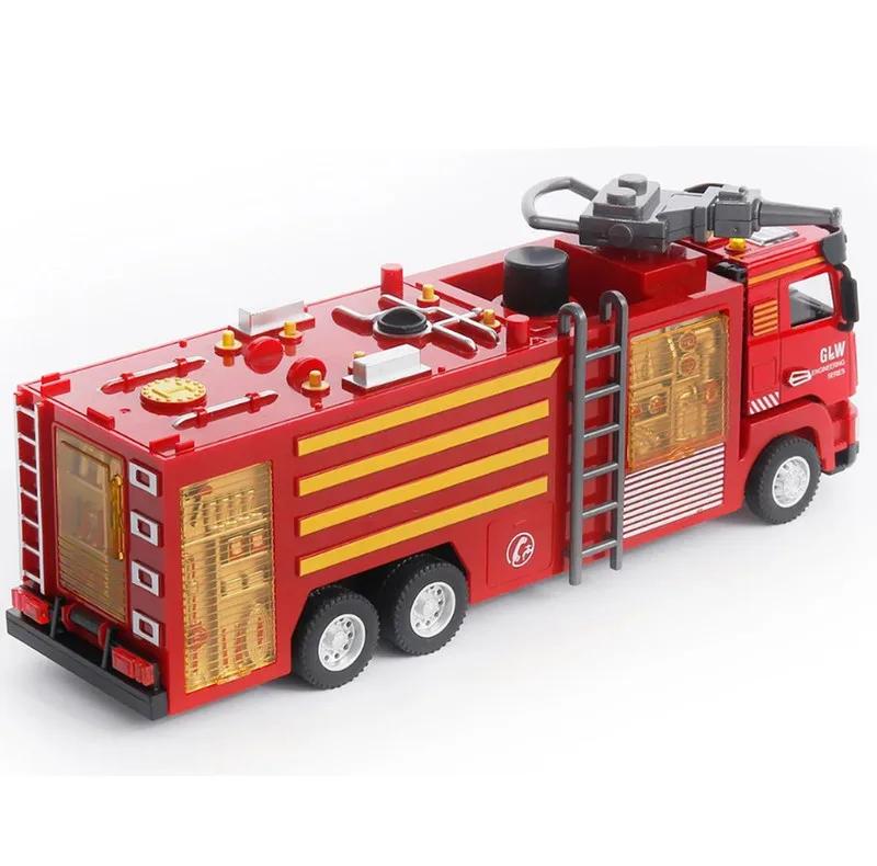 ماکت ماشین بازی ناب سل مدل آتشنشانی آبپاش موزیکال چراغ دار fire fighting real waterpomp with light &sound با قابلیت آبپاشی واقعی
