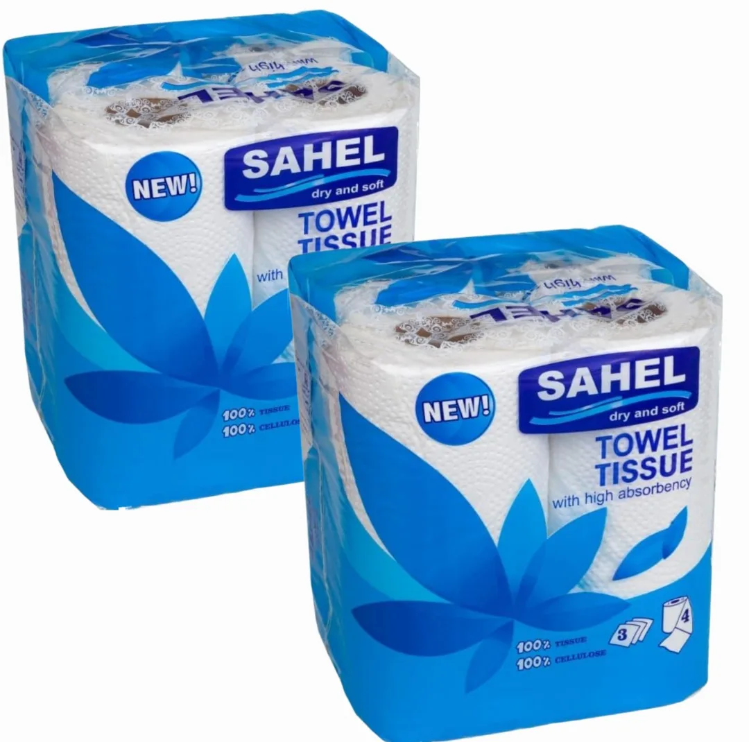 دستمال حوله ای ساحل مدل اقتصادی 2 بسته 4 عددی