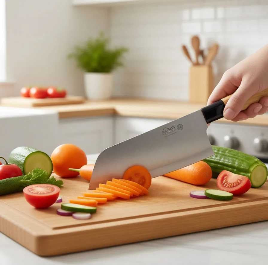 ساطور آشپزخانه با تیغه استیل و با دسته پلاستیک مدل  JIAL ICHU