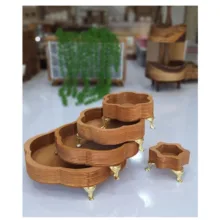 ظرف سرو مدل گل مجموعه 5 عددی