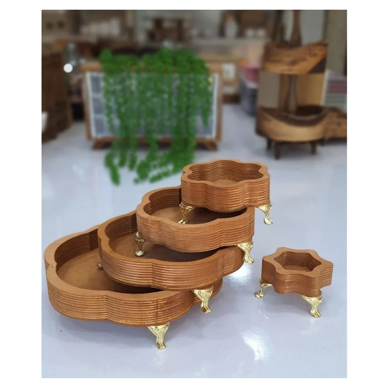 ظرف سرو مدل گل مجموعه 5 عددی