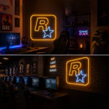 چراغ نئونی طرح راک استار کد ROCKSTAR-2026