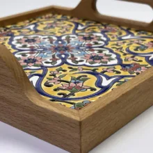 سینی کاشی کاری مدل چهارپر