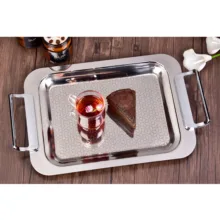 سینی دسته دار یونیک کد 03 - 4075 سایز 26*42 سانتی متر