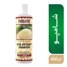 شامپو تقویت کننده و ترمیم کننده مو پرژک مدل Rice Extract مناسب انواع مو حجم 450 میلی لیتر
