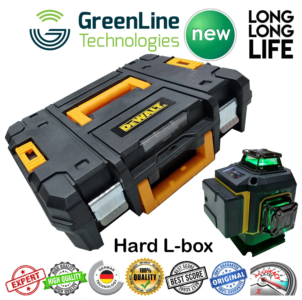 تراز لیزری مدل 16 لاین کد 16-360 4D Hard Box