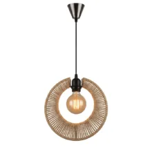 چراغ آویز طرح حلقه ای بافت دار مدل BOHO