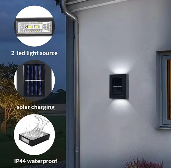 چراغ خورشیدی سولونیکس مدل 4LED-Solar-Wall Lamp