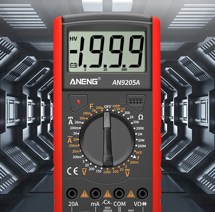 مولتی متر دیجیتال آننگ مدل AN9205A کد RED