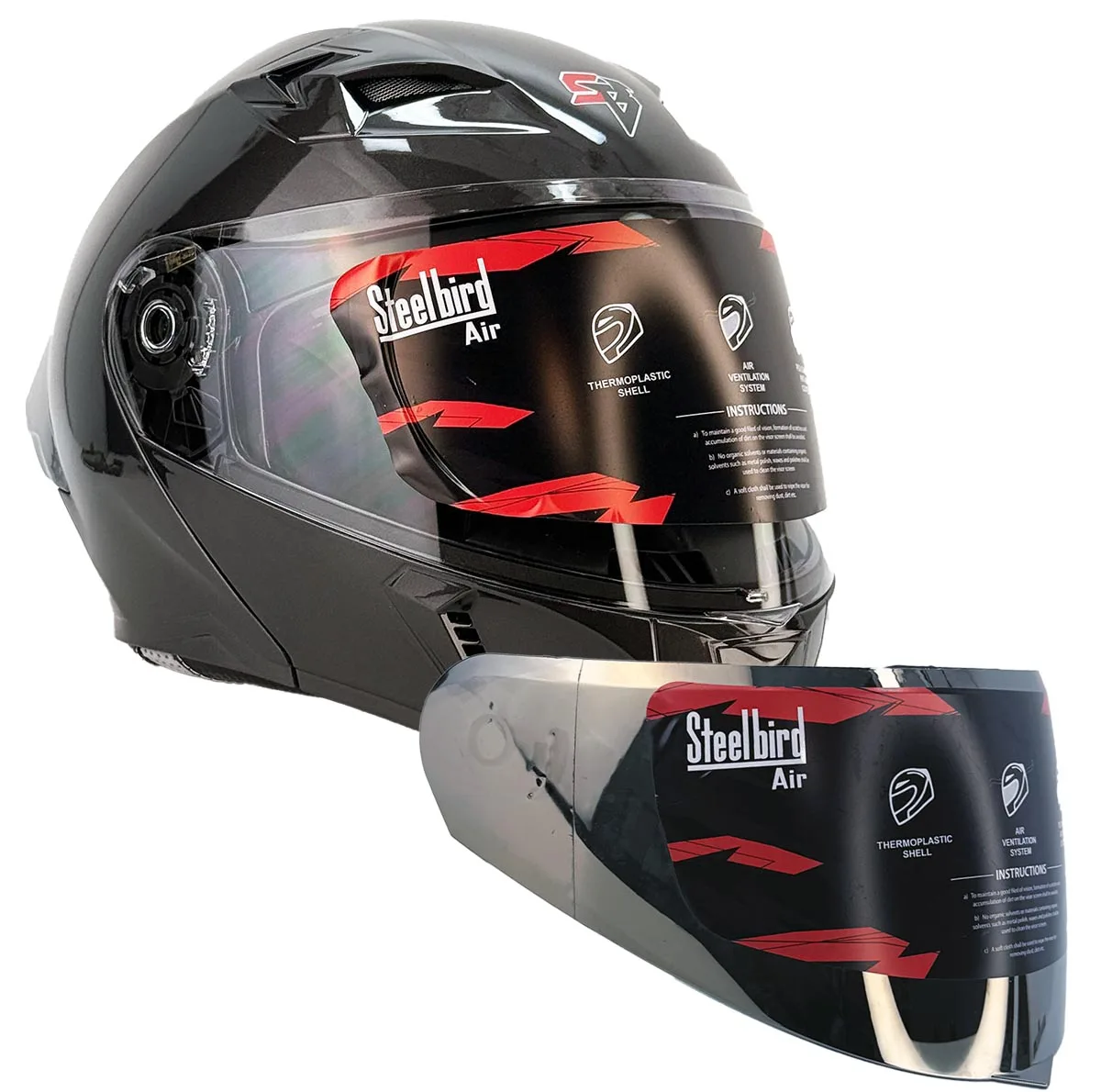 کلاه کاسکت فک متحرک استیل برد مدل Predator کد 2376