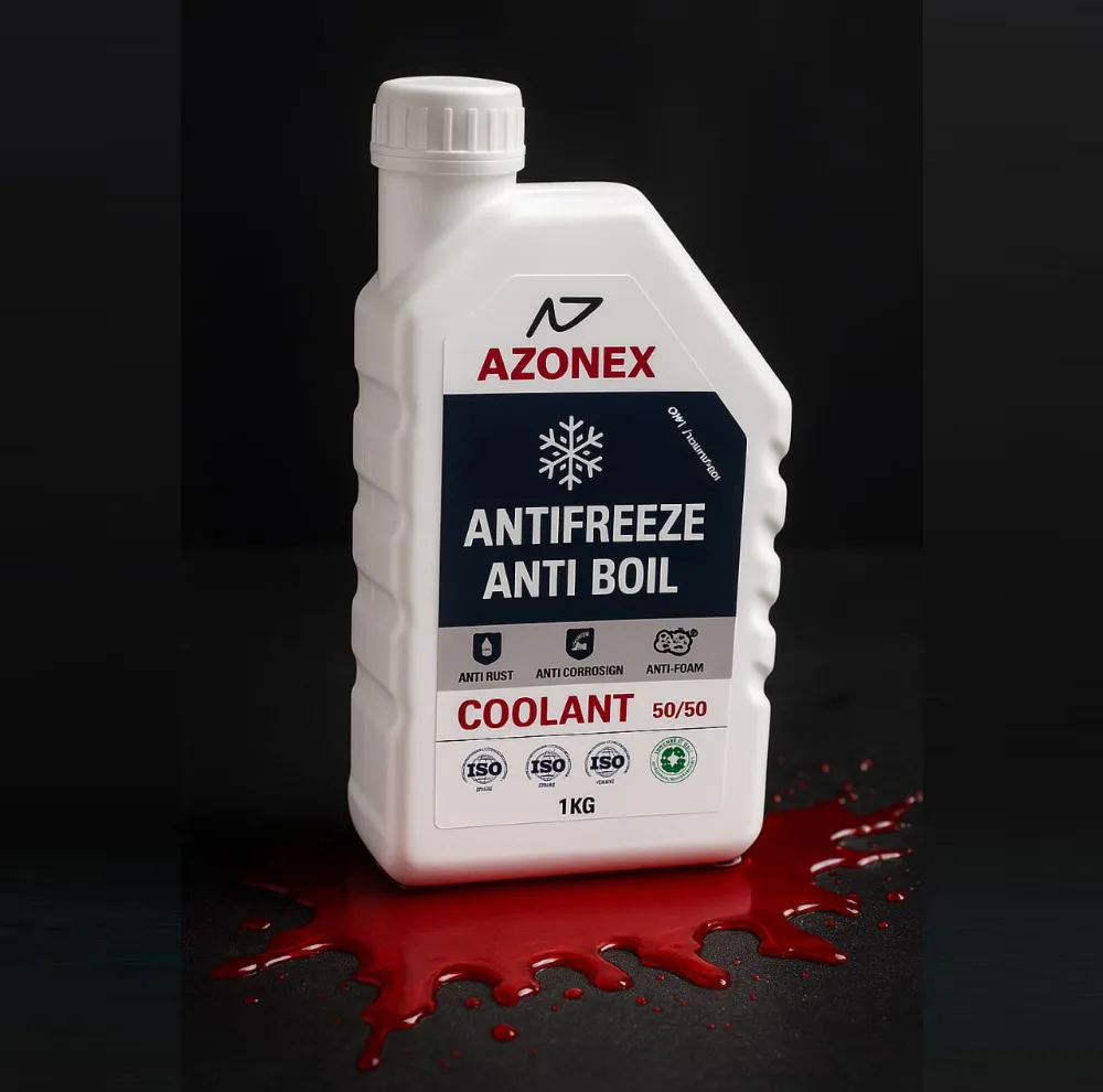 ضدیخ و ضدجوش 50 به 50 آزونکس مدل COOLANT حجم 1 لیتر بسته 3 عددی