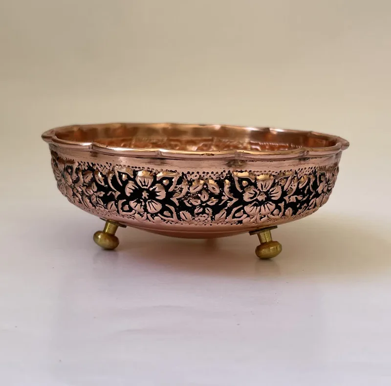 آجیل خوری مسی مدل آفتابگردان سه پایه کد ZH321.19