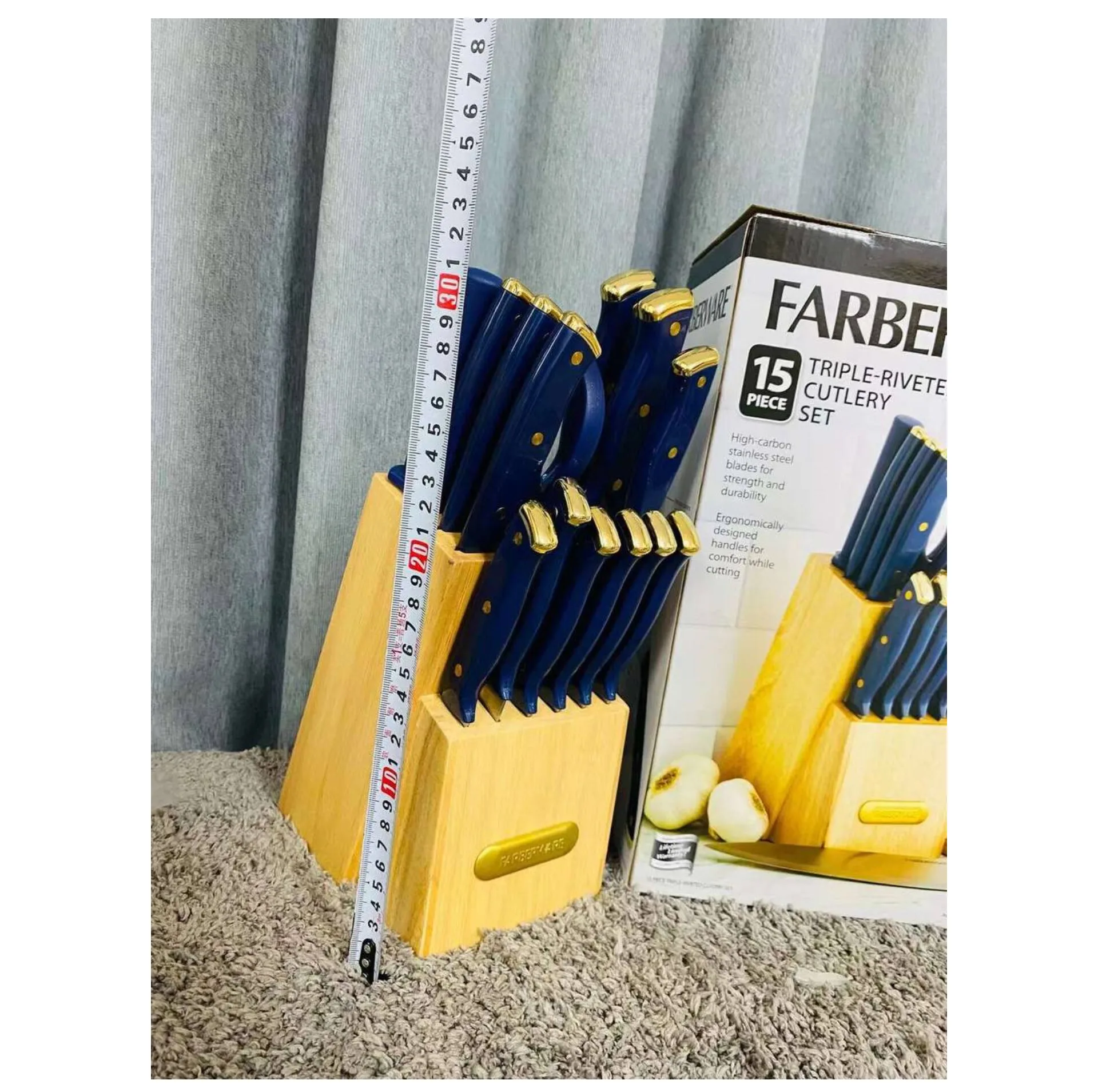 سرویس چاقو آشپزخانه 15 پارچه مدل Farberware