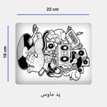 ست ماگ سرامیکیبه همراه زیر لیوانی و پد ماوس مدل موسیقی کد 215