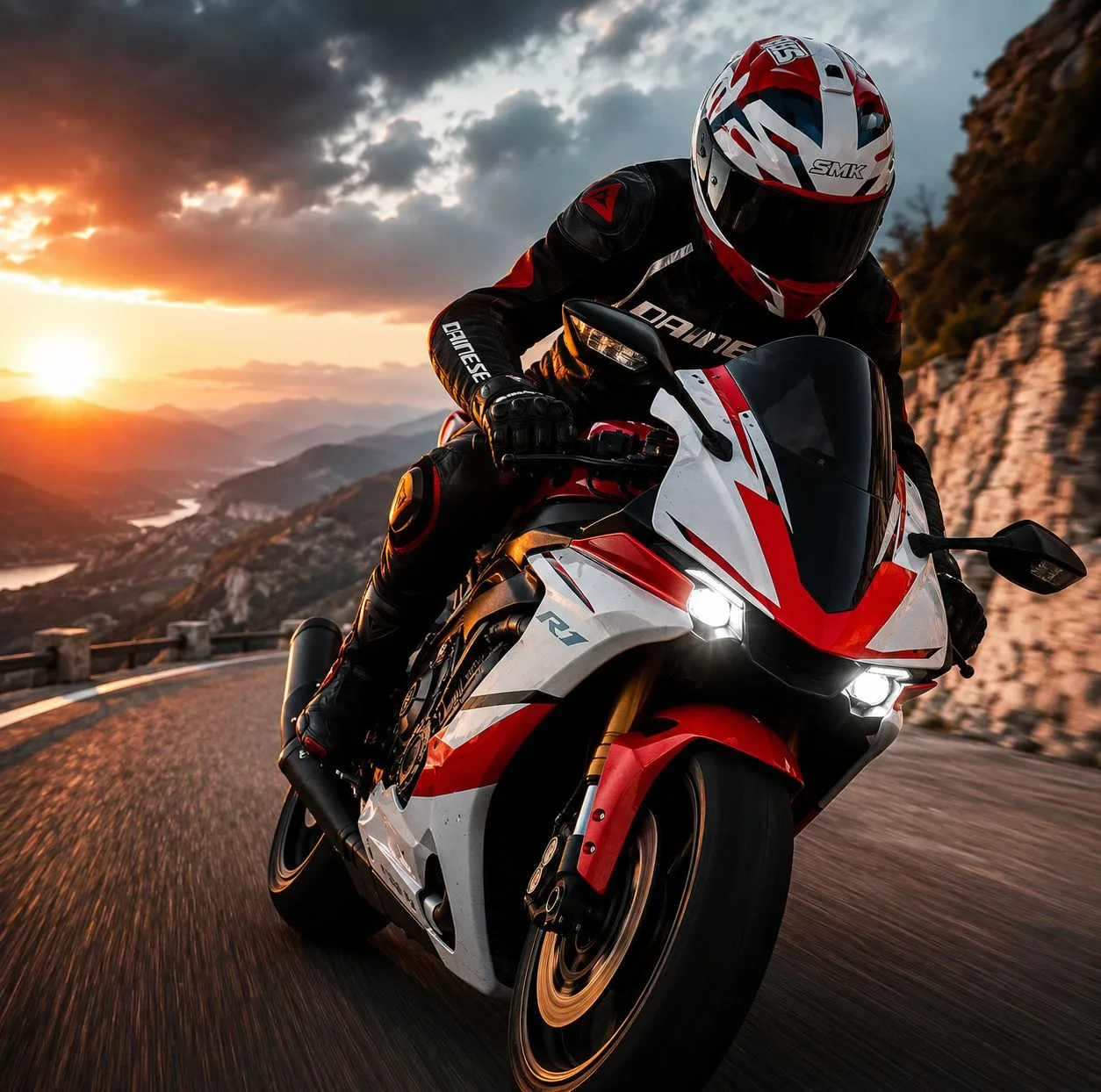 کلاه کاسکت اس ام کی مدل Red Nitro X Power کد 2319