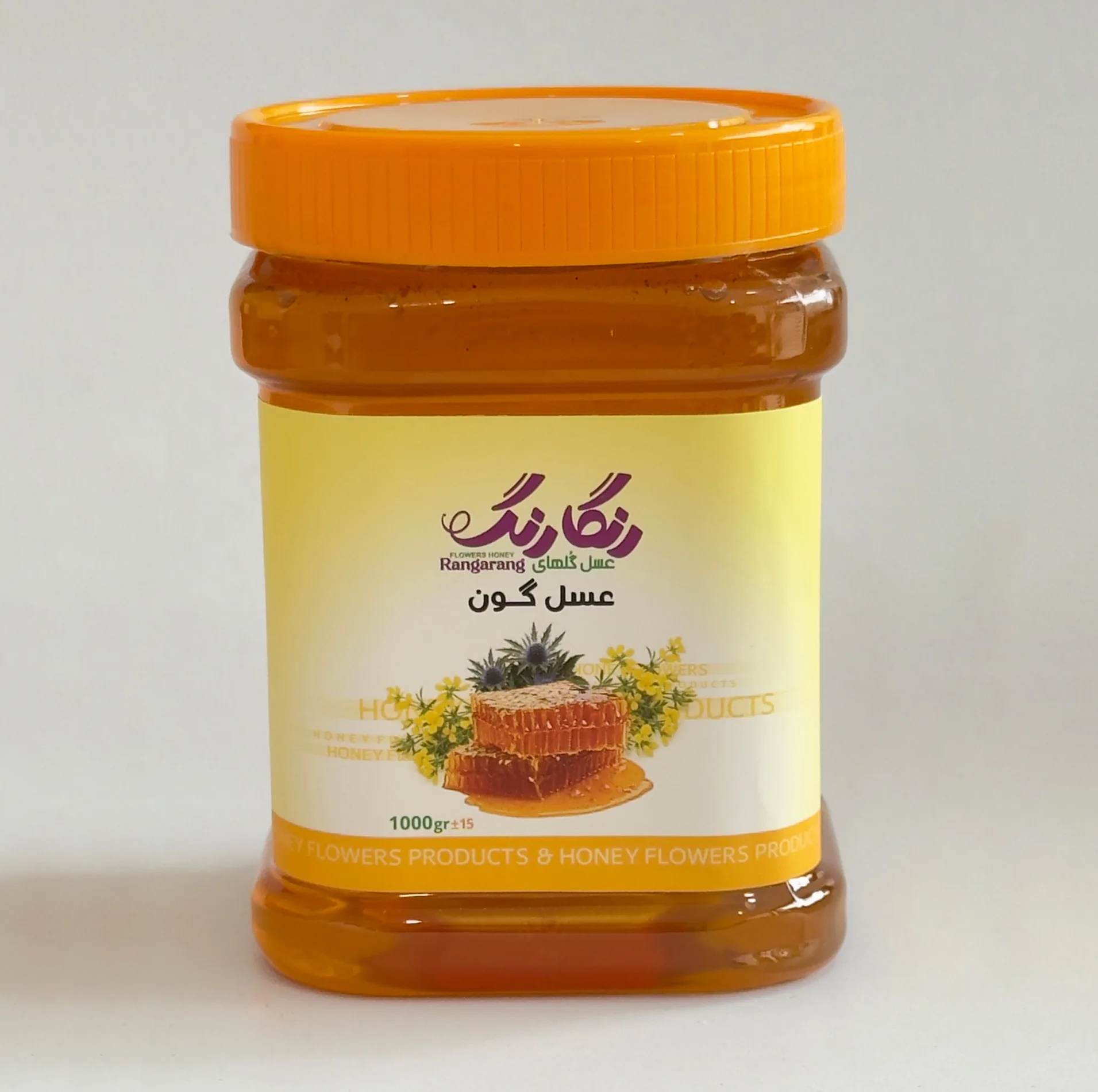 عسل طبیعی بدون موم گون عسل گلهای رنگارنگ - 1000 گرم