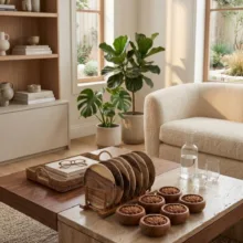 کاسه چوبی مدل بیان بسته ۶ عددی